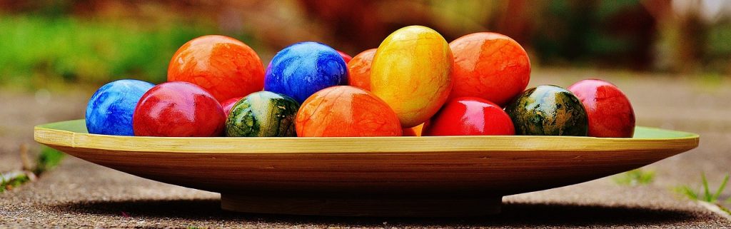 easter, easter eggs, multicoloured